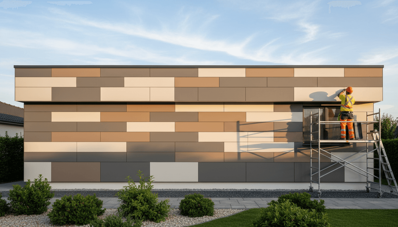 Rénovation de façade complète avec matériaux modernes